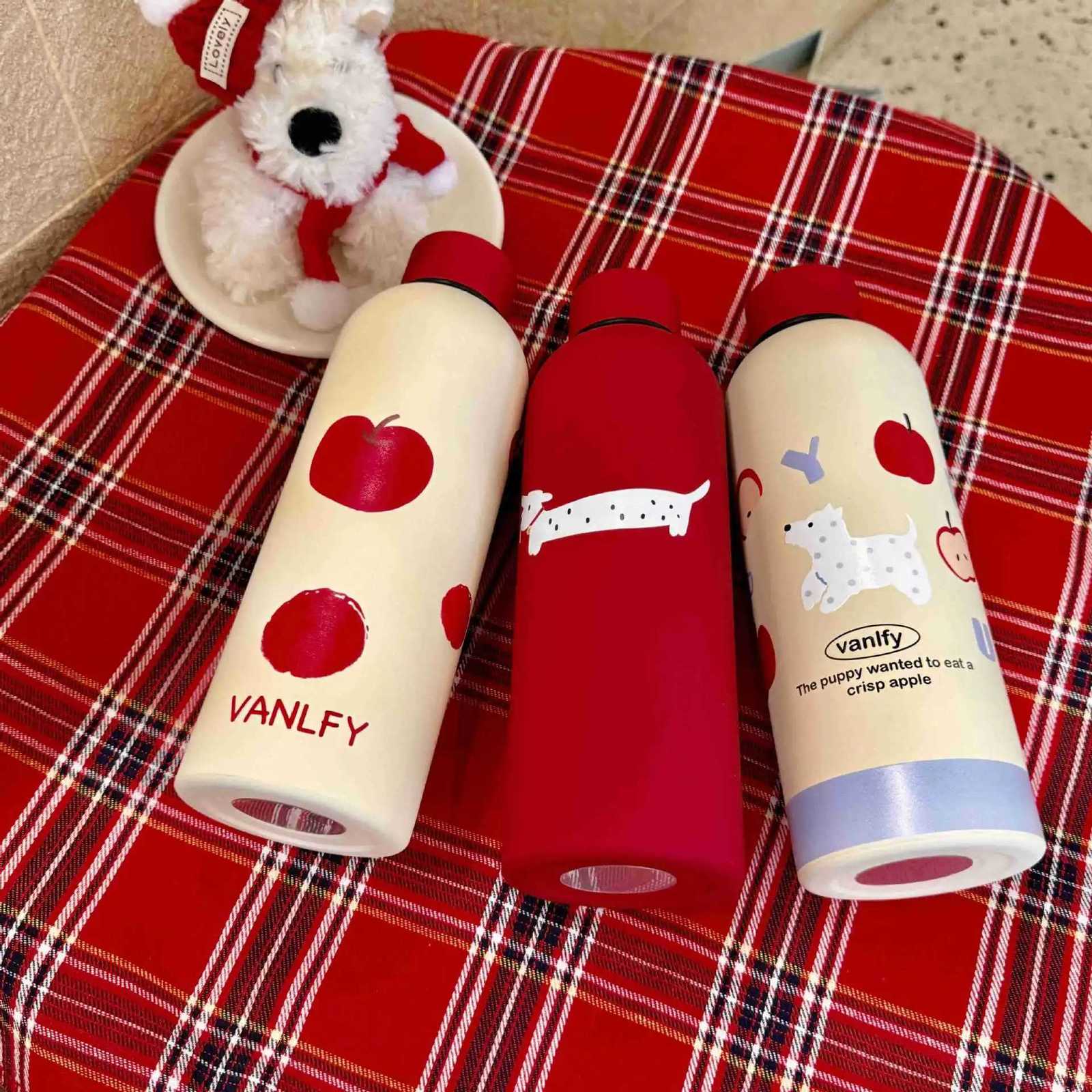 500ML Insulated Stainless Steel Water Bottle Large Capacity Portable Thermos Flask Small Mouth Christmas Mug Model Xinghao C251114