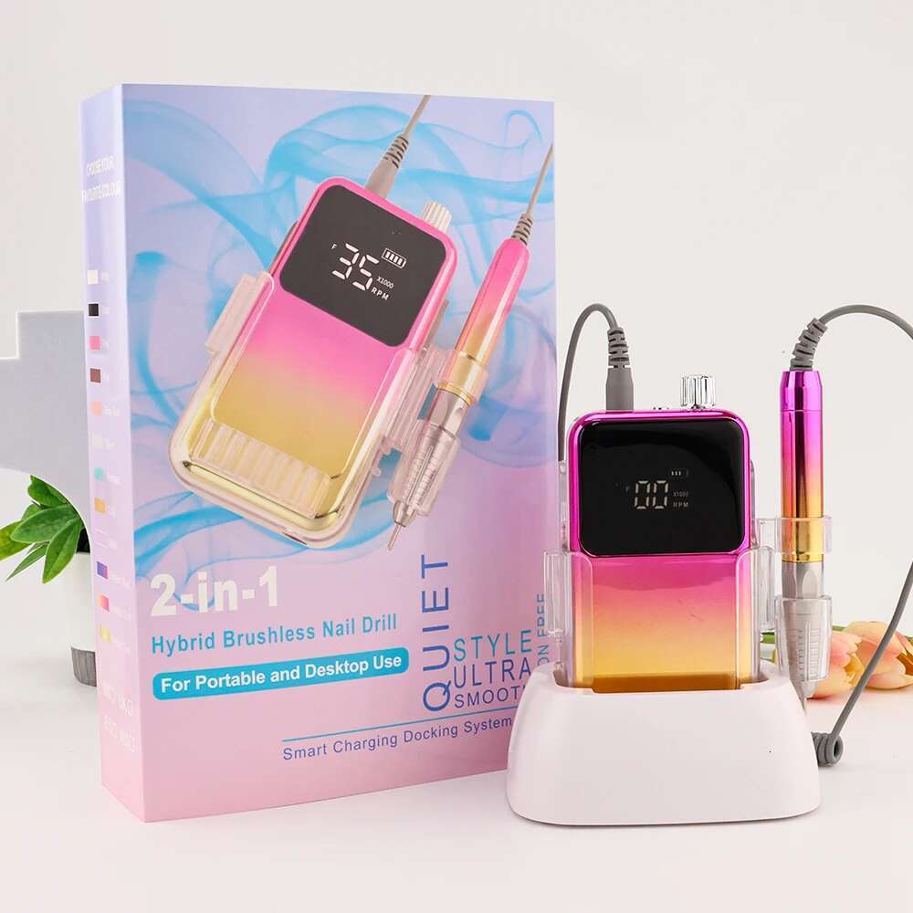 The Best Brushless 85W Electric File 35000 RPM Cordless ,Silent And Stable, Long Service Life Nail Drill Hine