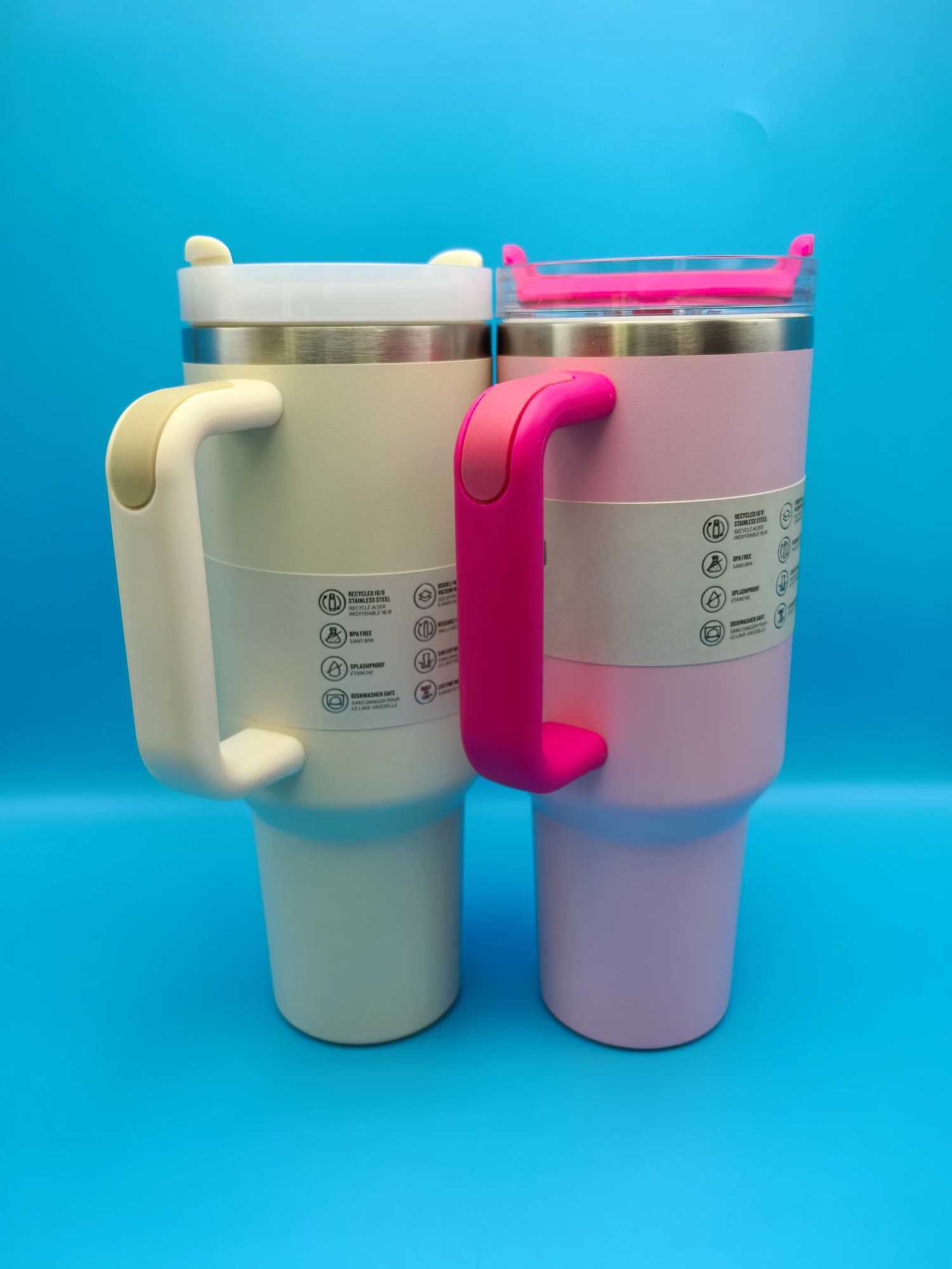 40 oz tumbler with handle and straw Cup holder for travel Insulated stainless steel cup BPA- free C251114