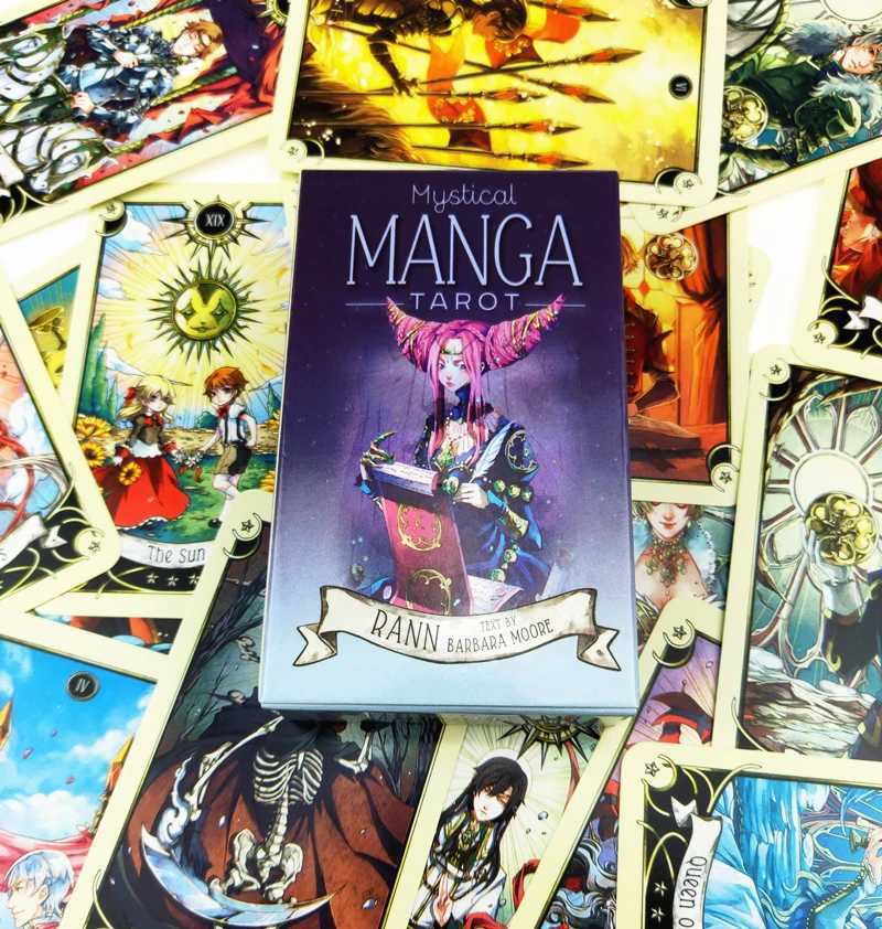 Mystical Manga Tarot Cards Family Women Tarot Deck English Version Board Game Kids Party Playing Cards With PDF Guidebook Toys C251114