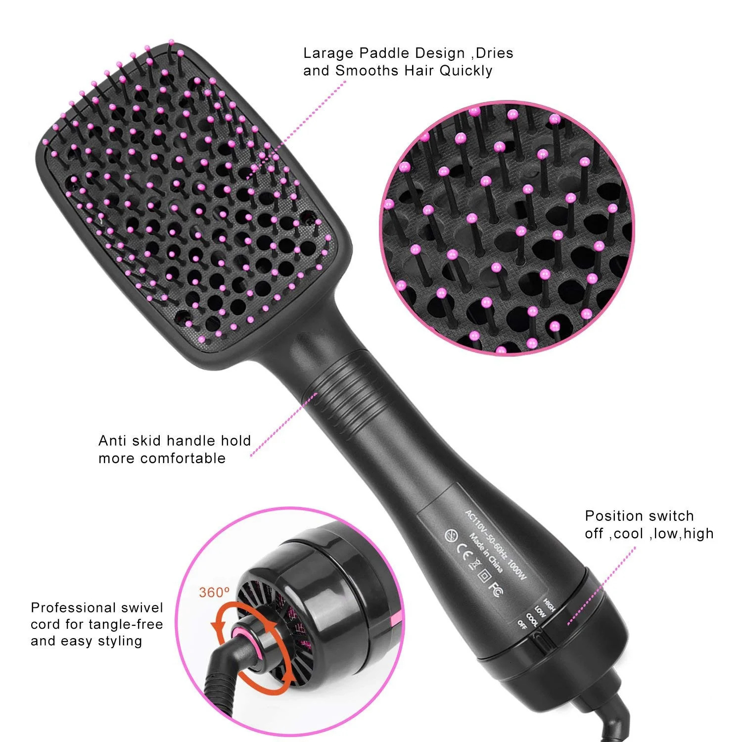 product 2in1 multifunctional air brush comb straightener dry 250325