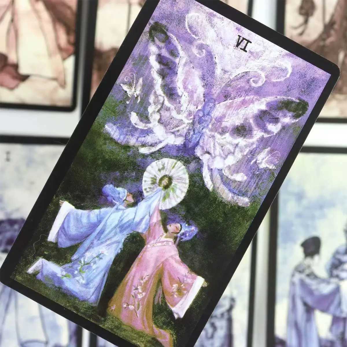 1036cm - Chinese Opera Tarot Deck Black Border Waite-Based System 78 Pcs Cards Perfect for Collectors Readers C251114