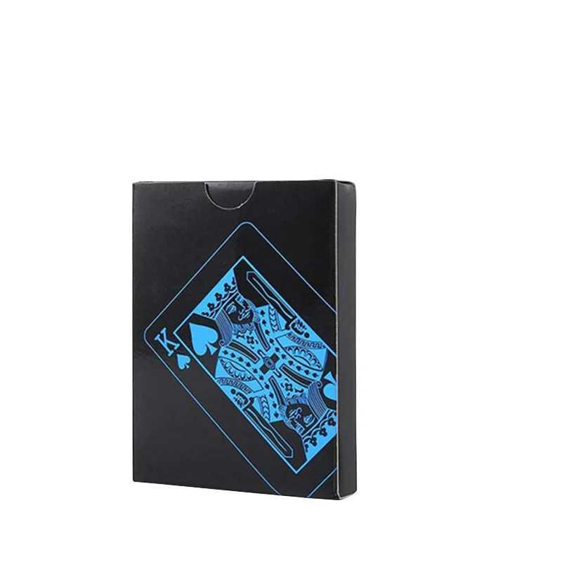 Black Blue Playing Cards Board Games PVC Child Kids Toys Waterproof Children Toy White Deck Card Game Set Collect Gift C251114