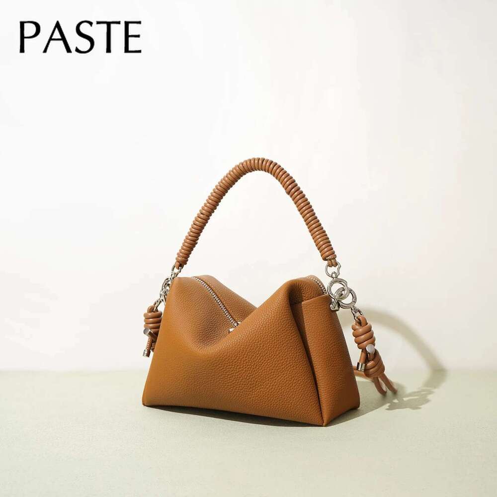 Designer Bag New Fashion Blue Green Color Soft Tote Cord Strap Women Crossbody Shoulder Bag Cow Leather Female Handbag Rope Weaving Handle