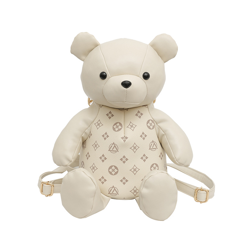 Bestselling New Cute Simple Animal Backpack Minimalist Design Elegant and Versatile Shoulder Bag Free Shipping off White Brown Coffee