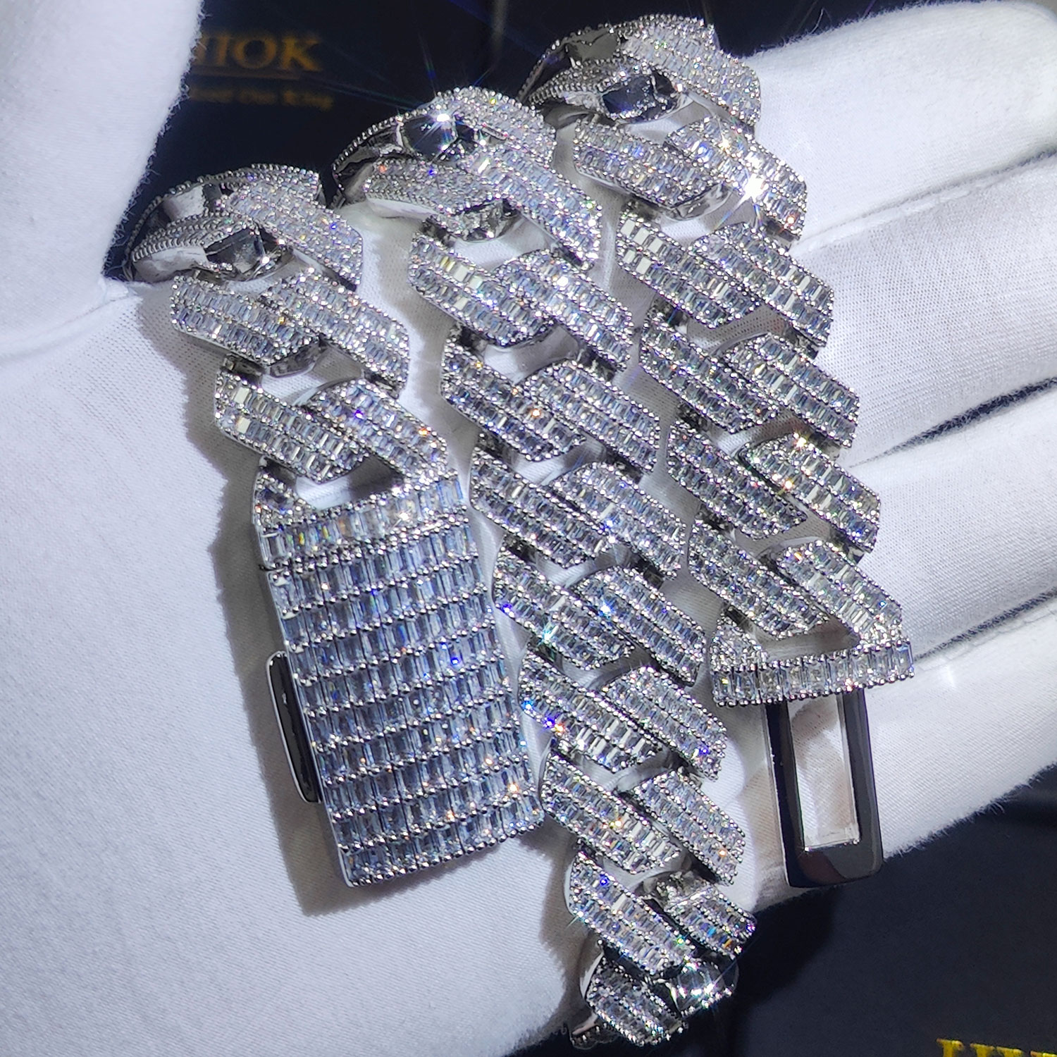 20MM Full Iced Out Cuban Link Chain Hip Hop 18K Gold Plated 5A Cubic-Zirconia Necklace for Men Miami Rapper Bling Diamond Choker