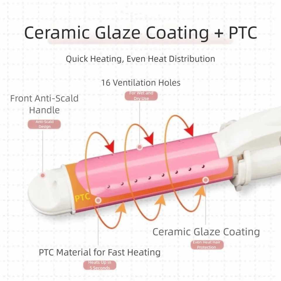 Professional Ceramic Hair Curler Temperature Control Portable Curling Iron Quick Heating Automatic Hair Curler TravelT251114