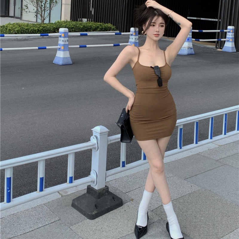 G110 New Summer Women's Sleeveless Tight Hip Short Skirt Sexy Hot Girls