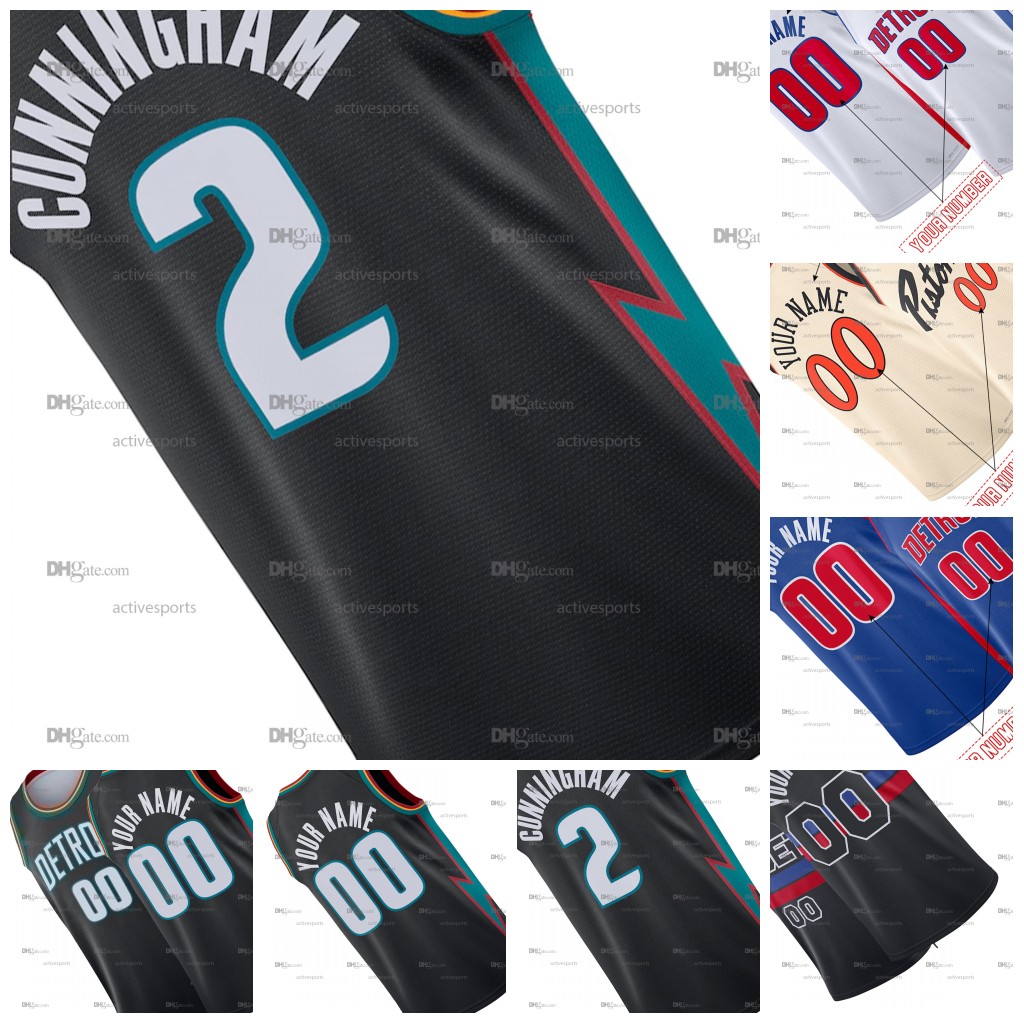 Custom Cunningham 2026 City Edtion Basketball Jersey Harris Ivey LeVert Stewart Stitched V-neck Uniforms