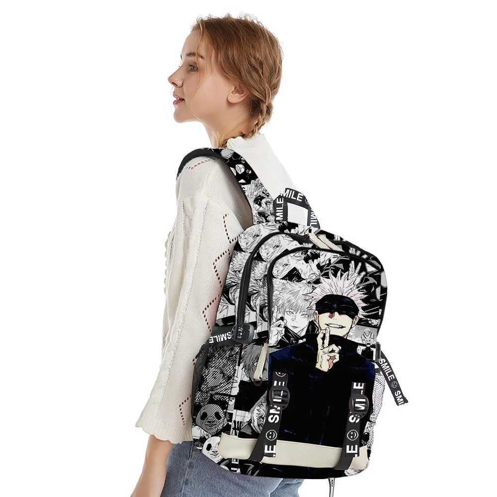 Anime Satoru Gojo School Backpack Laptop Backpack Boys Girls Teens School Bag Travel Bag Mochila Shoulder BagW251113