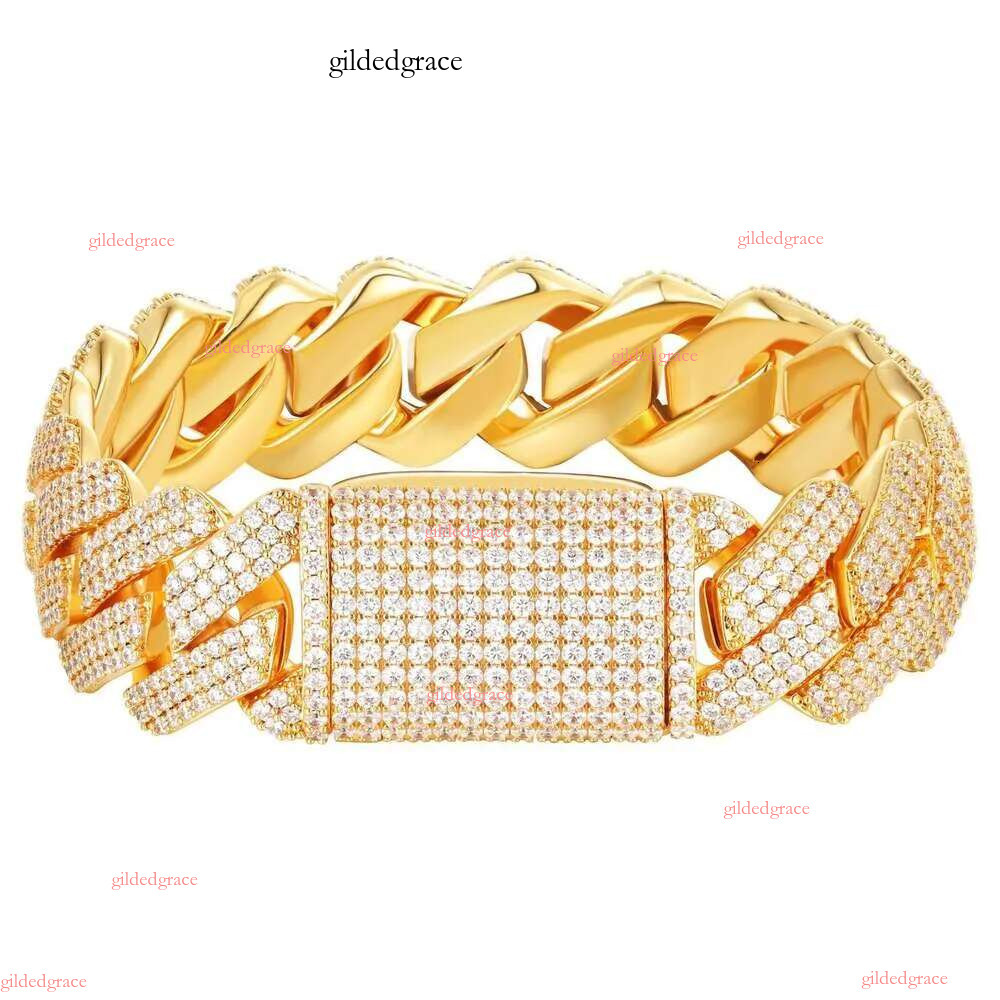 Miami Moissanite Cuban k Pass Di Tester 12Mm Wide Micro Paved 2 Row Dia Iced Out Chain Necklace Rapper Hip Hop Gold Jewelry Chains For Men Women Gift