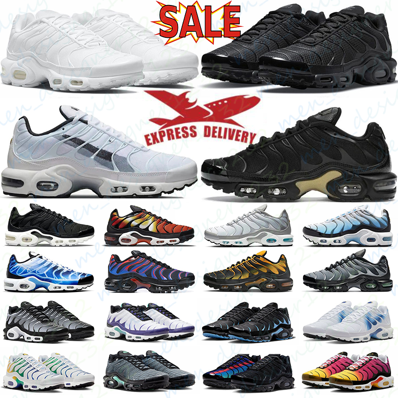 Designer tnss Chaussure Triple Black White Grape Hyper Blue Multi Swoosh tn Running Shoes Mens Trainers Gradient Sneakers Free Shipping