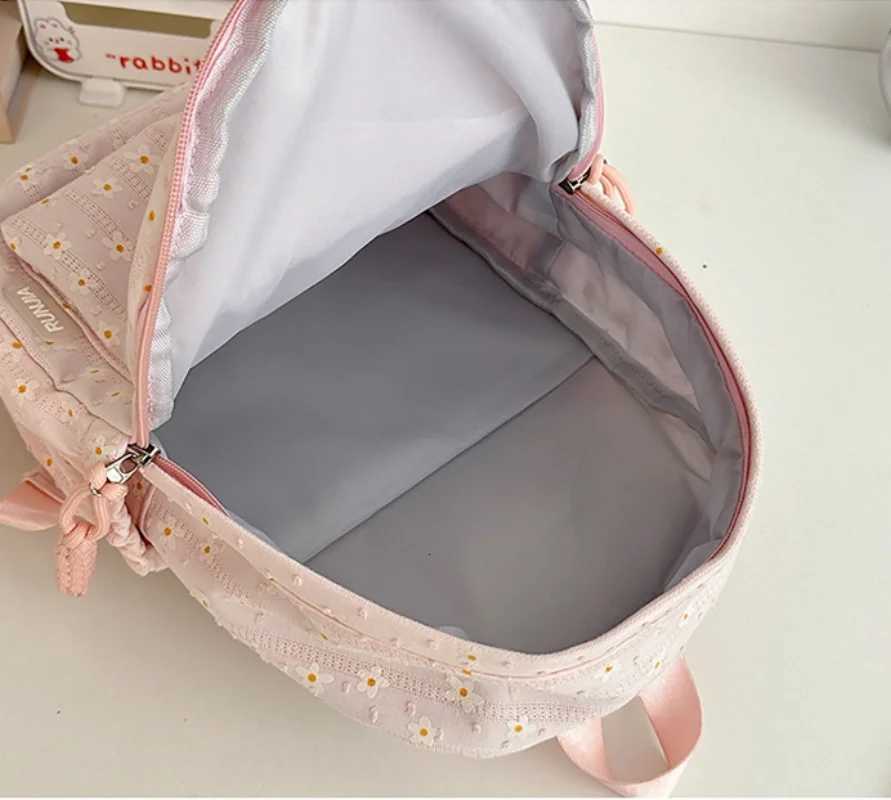 Backpack Womens Small Flower Leisure Backpack Personalized Embroidered Name New Versatile Backpack Walking BagW251113