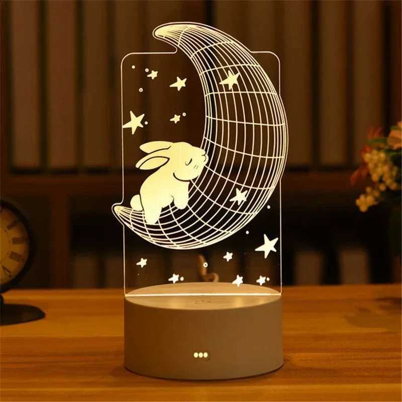 3D Visual Illusion Night Light Visual LED Desk Lamp Changes USB Powered Gift for Kids M251114