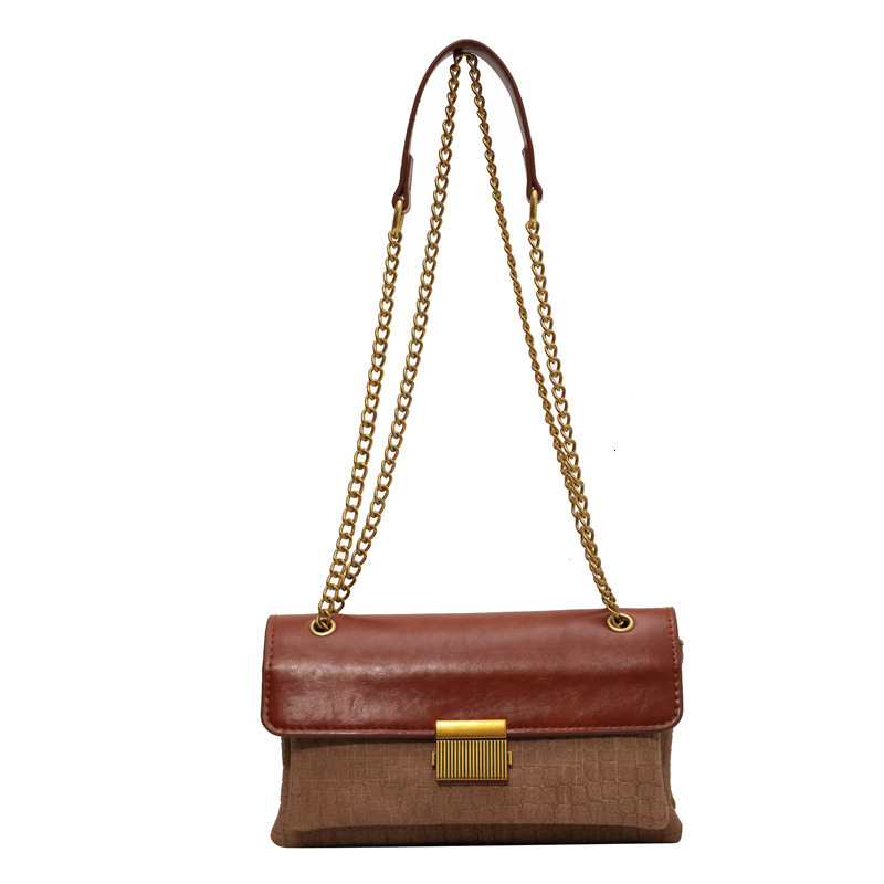 Niche Design Armpit For Women New Korean Retro Contrast Color Chain Shoulder Crossbody Women's Trendy Bag