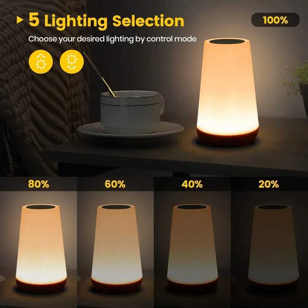 13 Color LED Changing Night Light RGB Remote Control Touch Dimmable Lamp Portable Table Bedside Lamp USB Rechargeable Night Lamp M251114