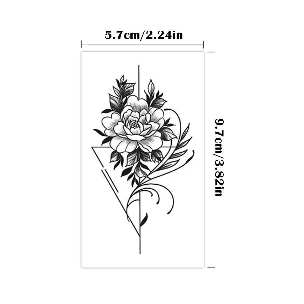 30 waterproof temporary tattoo stickers black roses butterfly feathers rainbow body art arms fake tattoos for womenXJ25414