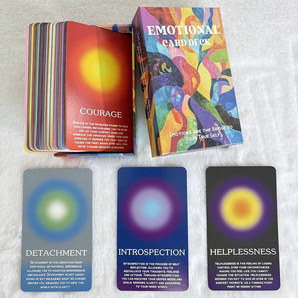 Emotions Insight Oracle Deck 56-Card for Self-Reflection Inner Peace Personal Growth Inner Strength Emotional Tarot Cards C251114