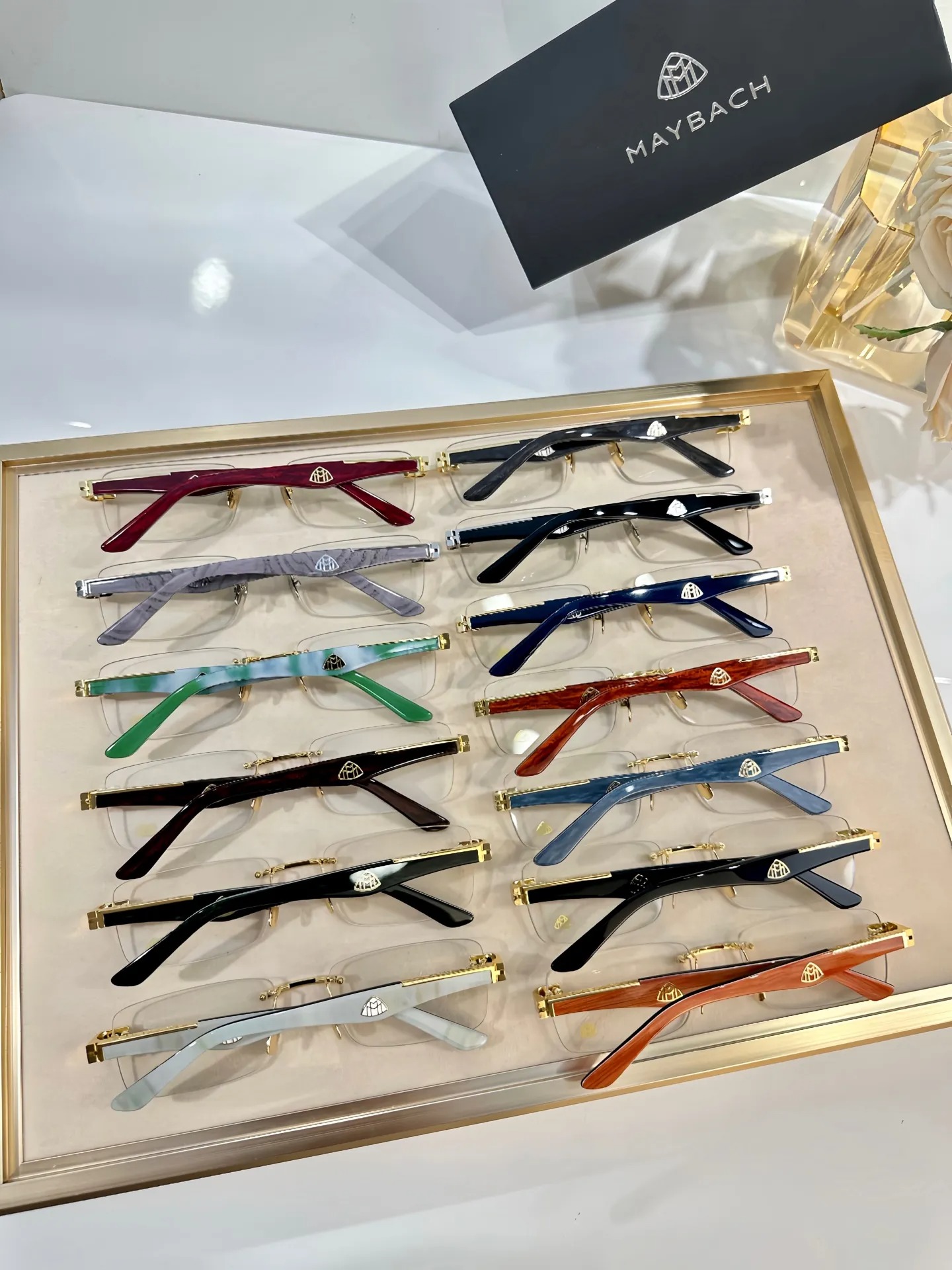 MAYBACH Luxurious Quality Designer Sunglasses for Men and Women Classic Goggle Beach Retro Lens Fashion Eyeglasses THE ARTIST III