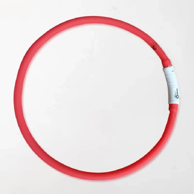 Update Light Pet Round Charging Dog Collar Usb Rechargeable Luminous Silicone Waterproof Led Convenient And Practical
