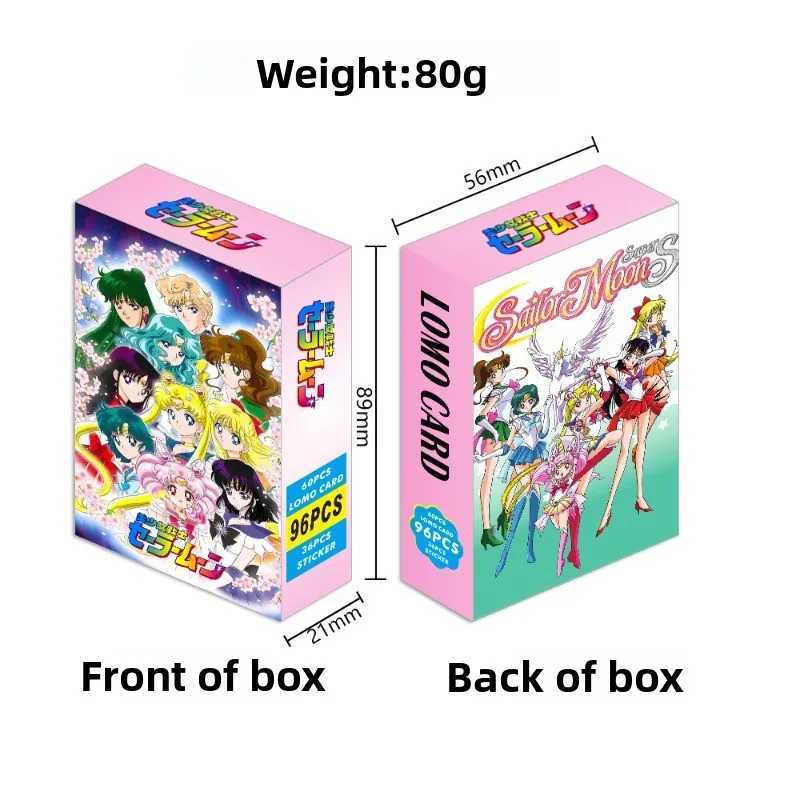 New Anime Peripheral Sailor Moon 96 Double-sided Small Card LOMO Card Boxed Card Bookmark games for kids card game C251114