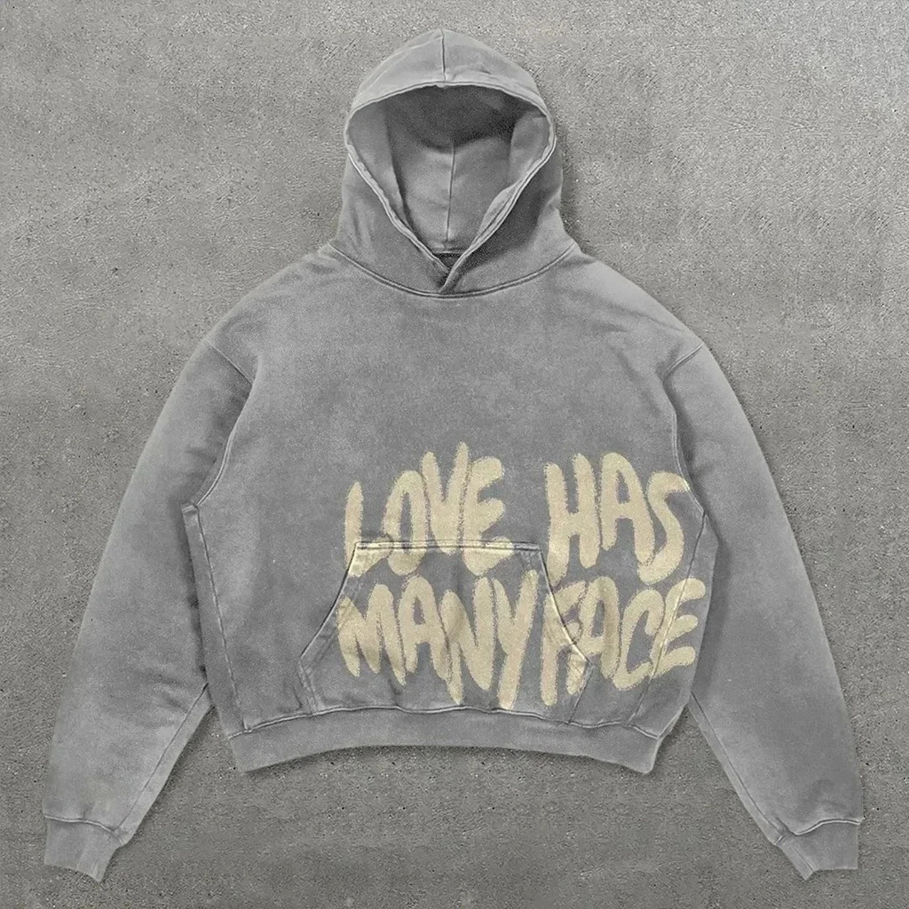 We only need money flat printed hoodies mens retro zippered sweatshirts 250414Z