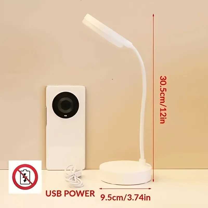 Flexible LED Desk Lamp with 3-Level Dimmer USB Powered Eye-Caring Warm White Light Perfect for Home Office Reading Study M251114