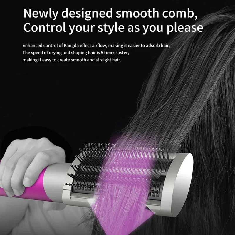 6 in1 Multi Professional Hair Styler Curling Iron Hair Straightener Curling Barrel Brush Hair Dryer Salon Hair Styler Tool Home X251114