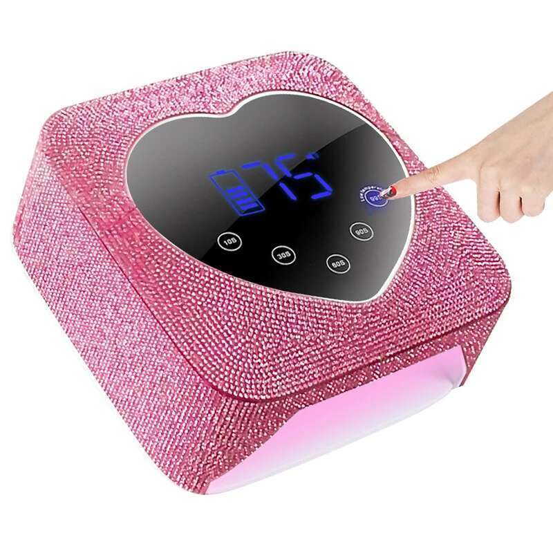 Rhie Lamp 72W Cordless Rechargeable Dryer Lampara De Unas Gel Nail Polish UV Light With Touch Screen Control