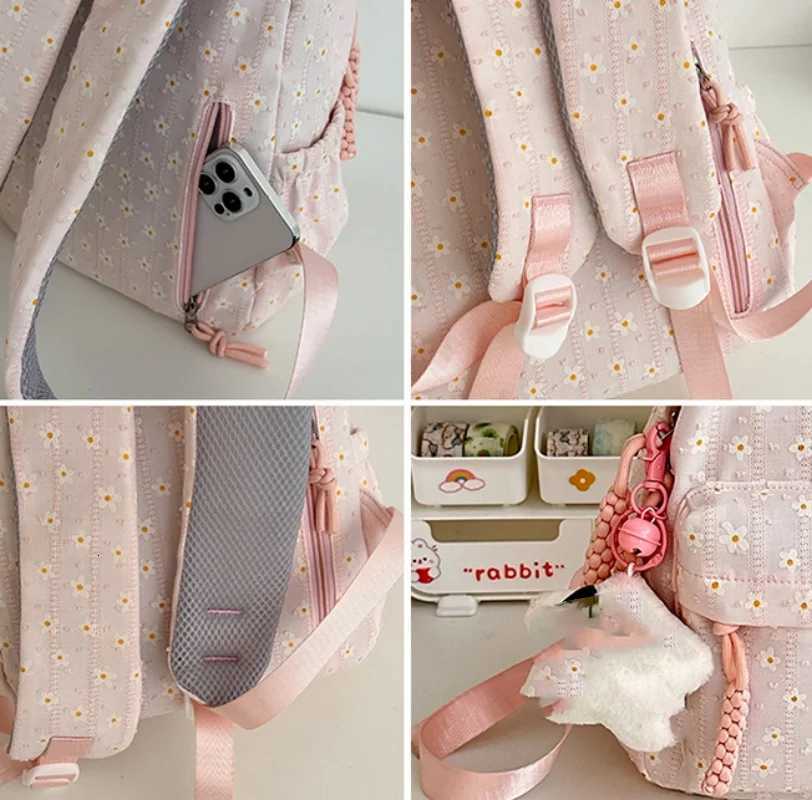 Backpack Womens Small Flower Leisure Backpack Personalized Embroidered Name New Versatile Backpack Walking BagW251113