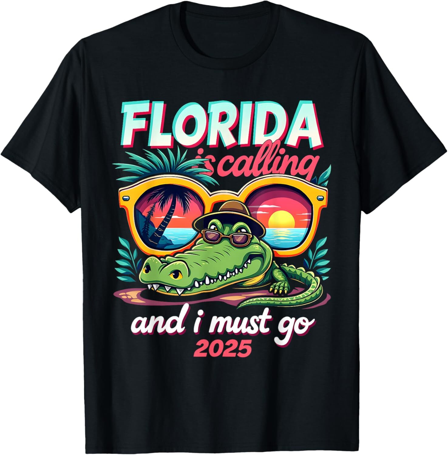 T shirt for Mens Florida Is Calling And I Must Go Summer Vibes Florida Design Graphic Tee Casual Tops Clothes Short sleeve