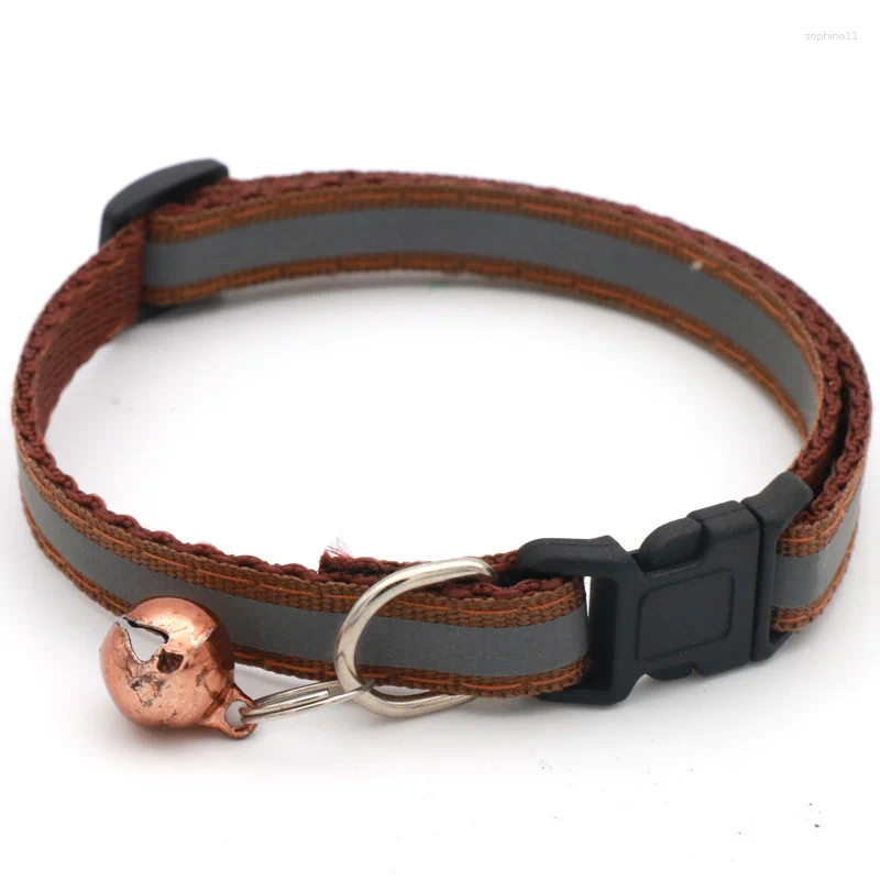 Update 100Pcs Pet Reflective Cloth Collar Cat Dog Bell Luminous