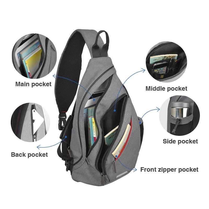 Mixi Men Sling Backpack One Shoulder Bag Boys Student School Bags University Work Travel Versatile 2020 Fashion New Design M5225W251113