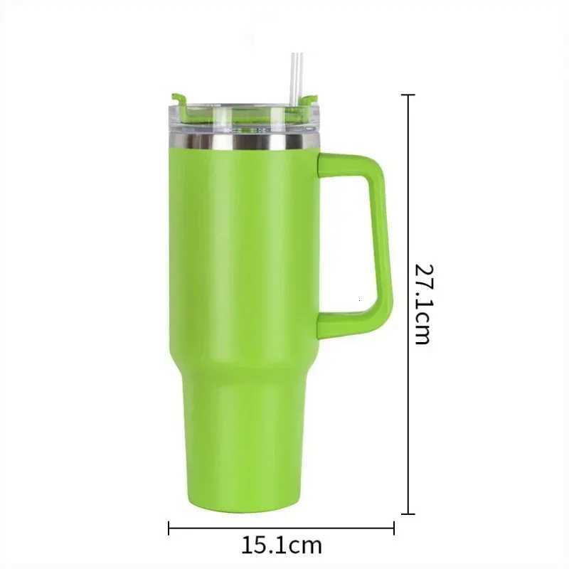 Coffee MUgs Stainless Steel Thermal And Cold-insulating With Straw Portable Large-capacity Water Cup Suitable For cup C251114