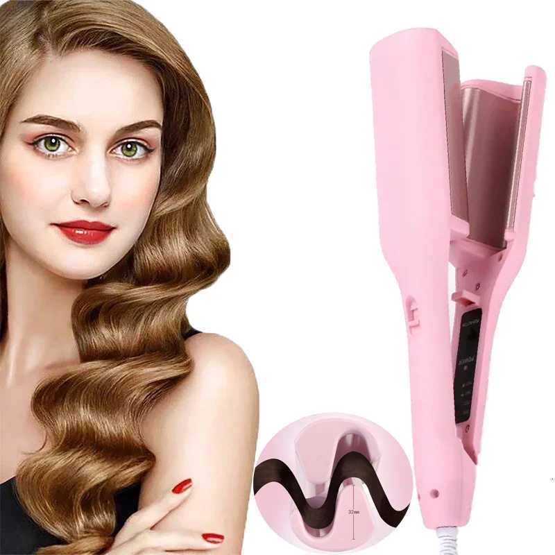 32MM Electric Curling Iron Automatic Lambswool Curling Tool Long Lasting Styling French Styling Rotating Anti-Flame DesignT251114