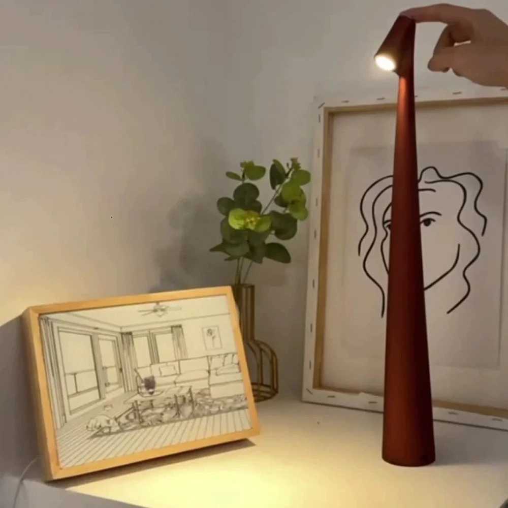 Type-C Rechargeable Desk Lamp Living Room Study Lamp Top Touch Dimming 1200mAh Atmosphere Desktop Decoration Lamp M251114