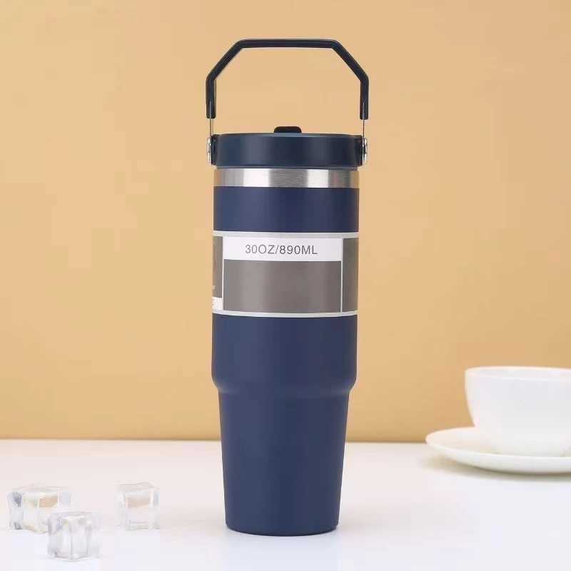 Hydrapeak Nomad 30oz portable cup with Ti hand and straw lid leak proof double insulated 30 oz stainless steel cup coffee giftXJ250414