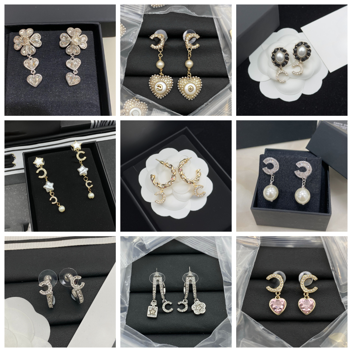 Fashion Women Earrings Ear Stud Gold Plated Copper Earrings Fashion Women Letter Crystal Rhinestone Pearl Womens Wedding Design Jewelry Gifts