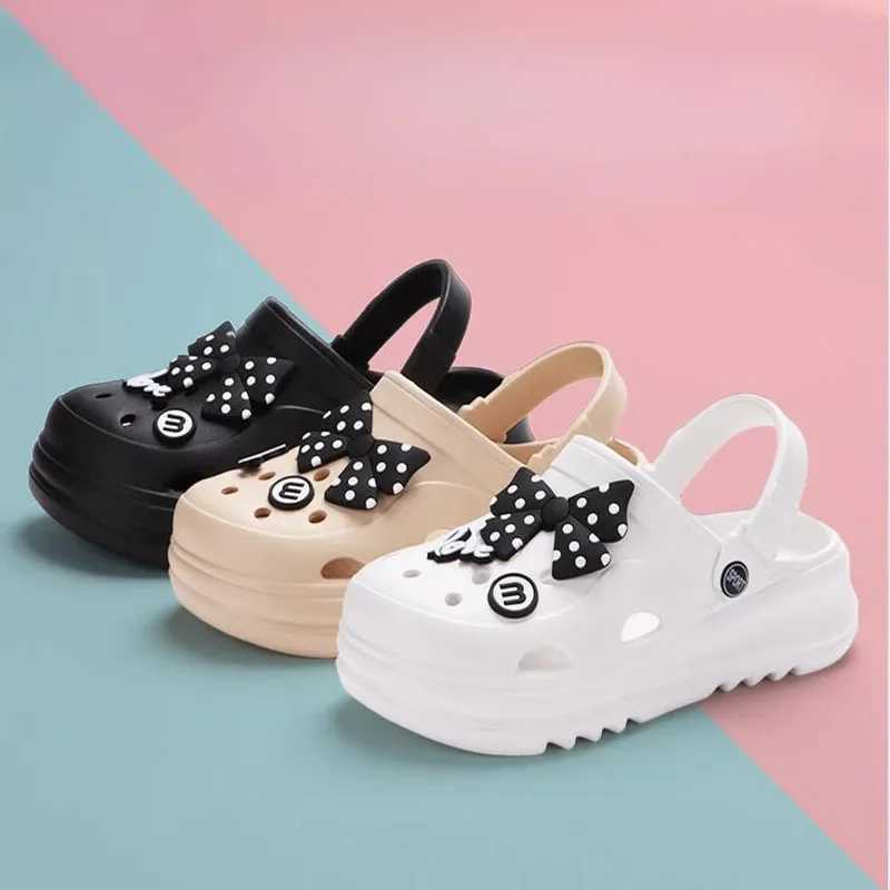 Womens Clogs New Arrival Fashion Cute Slide DIY Cute Bow Sandals Outdoor Beach Sandals W250414