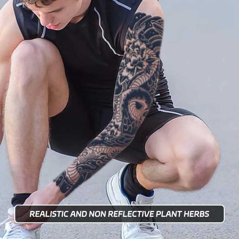 Sea snake full arm waterproof temporary tattoo sticker lasting 1-2 weeks real semi permanent fake tattooXJ25414