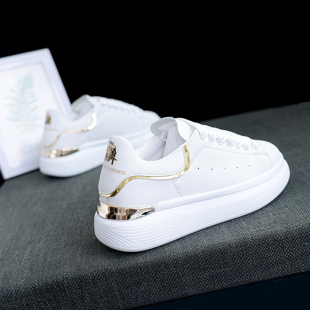 Men and women 2025 summer new fashion breathable small white shoes handsome trend sports shoes lovers casual shoes platform board shoes Free shipping