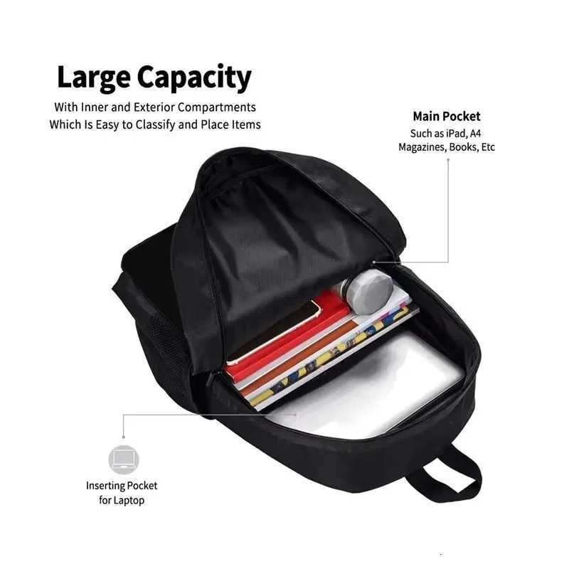 Child School Cute For G-Gengar Backpack with Lunch Bags Pencil Bags School Bags for Boys Girls Best GiftW251113