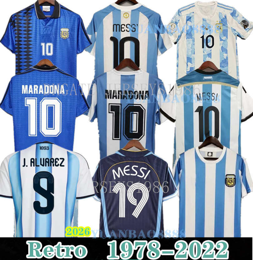 maradona soccer jersey 1986 1994 ArgentinaS retro 86 Vintage Classic 1978 Football Shirts Maillot Camisetas de Futbol 96 00 01 2006 2014 2025 2026 shirt 8888 666