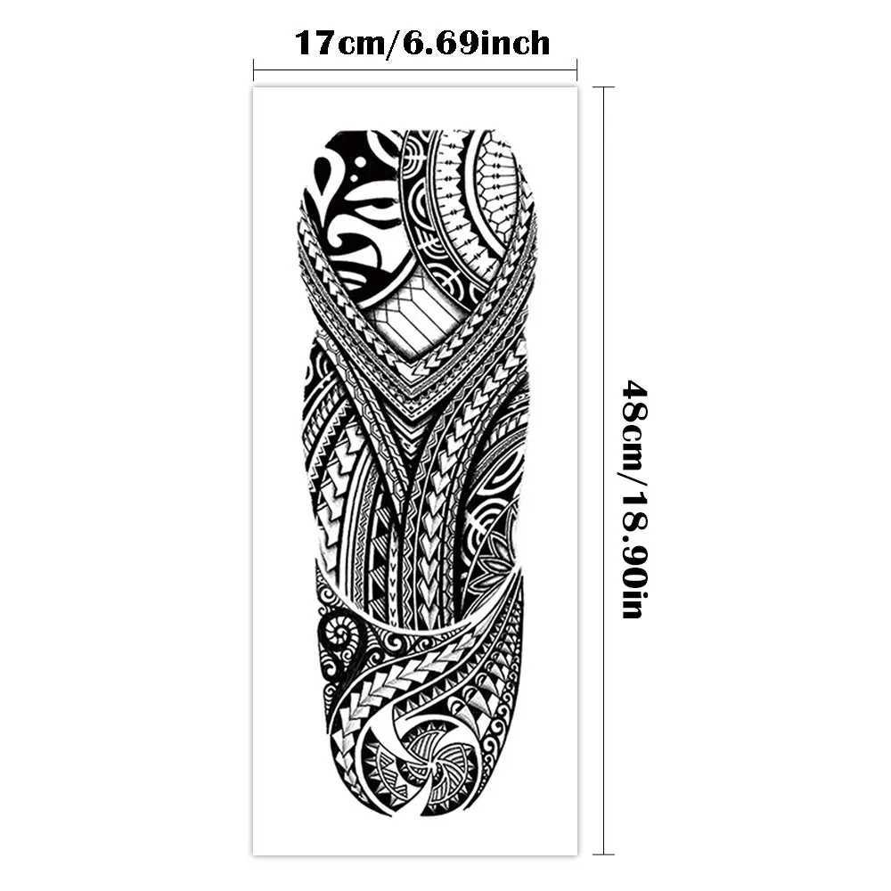 Large sleeve waterproof temporary tattoo sticker Indian tribal machine turtle totem fake tattoo body art mens legXJ25414