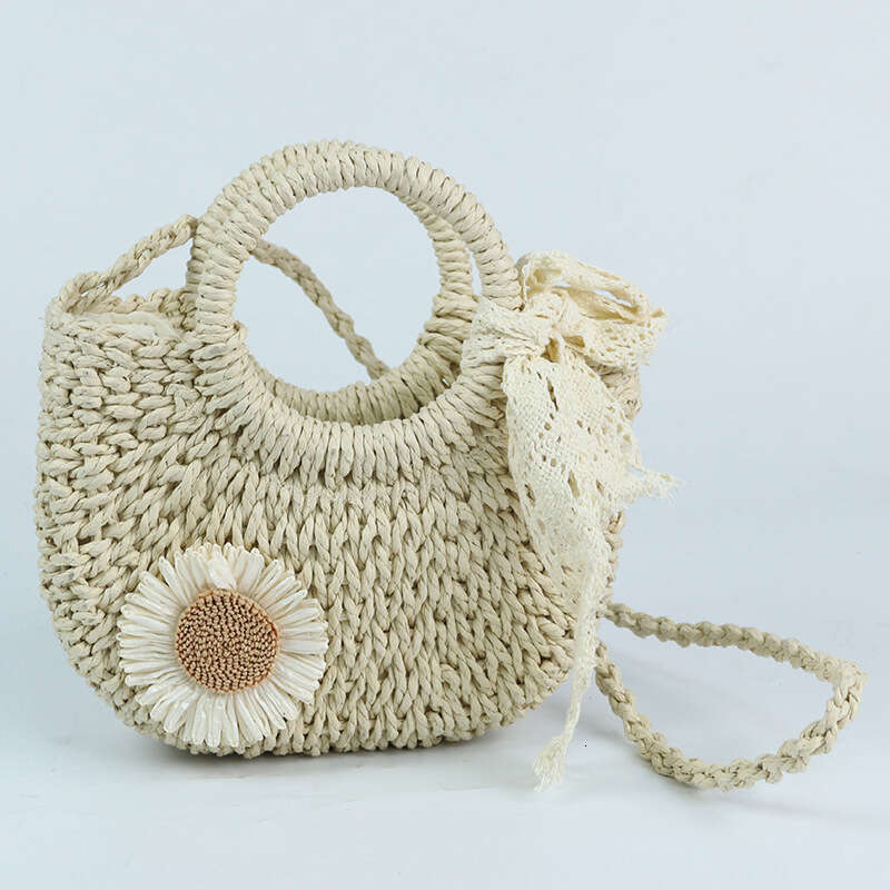 designer bag 2025 Spring Straw New Fashion Internet Celebrity Single Shoulder Crossbody Bag Women's Versatile Instagram Handheld Vegetable Basket