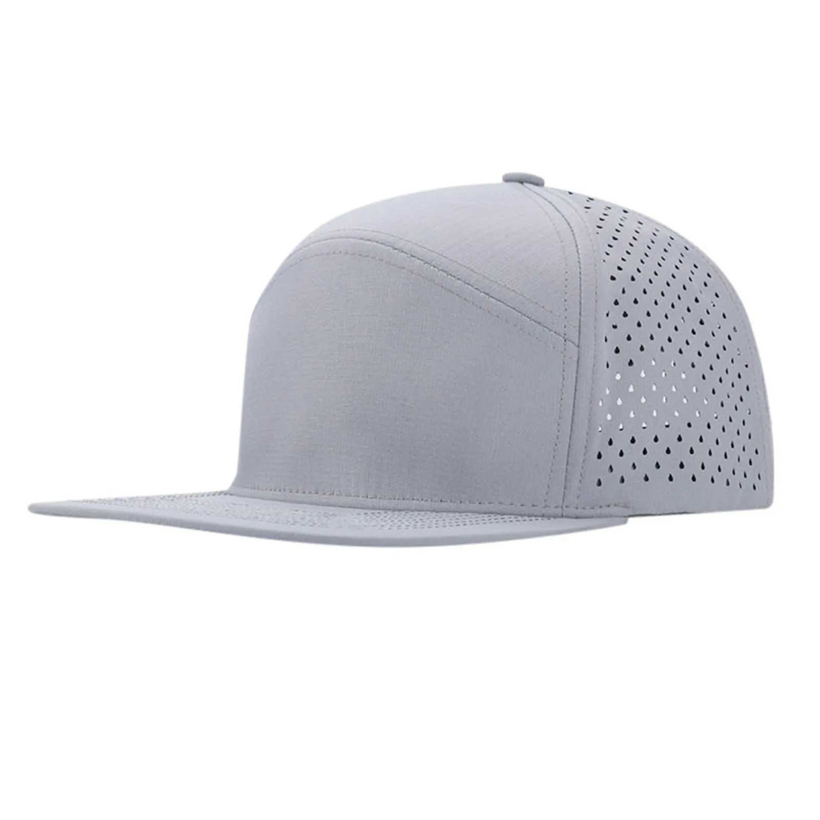 Mens flat Brim baseball cap with adjustable performance snap button cap and foldable baseball cap size ucer W250414