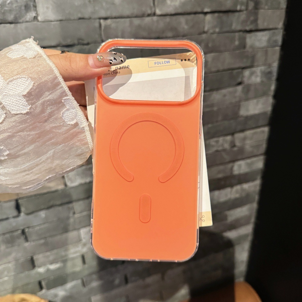 Matte Magnetic Solid Color Phone Case Compatible with iPhone 17 Pro Max Personalized Stand Case iPhone 16/15 Pro Niche