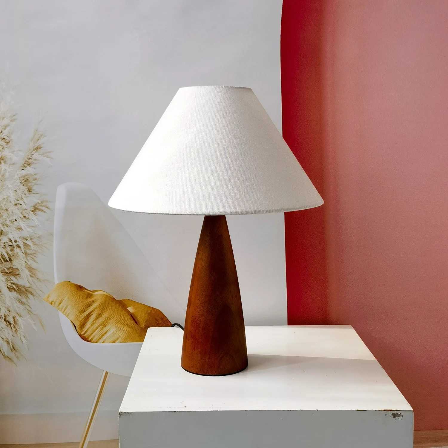 century style solid wood table lamp blogger style bedroom texture new Chinese style retro atmosphere bedside lamp M251114