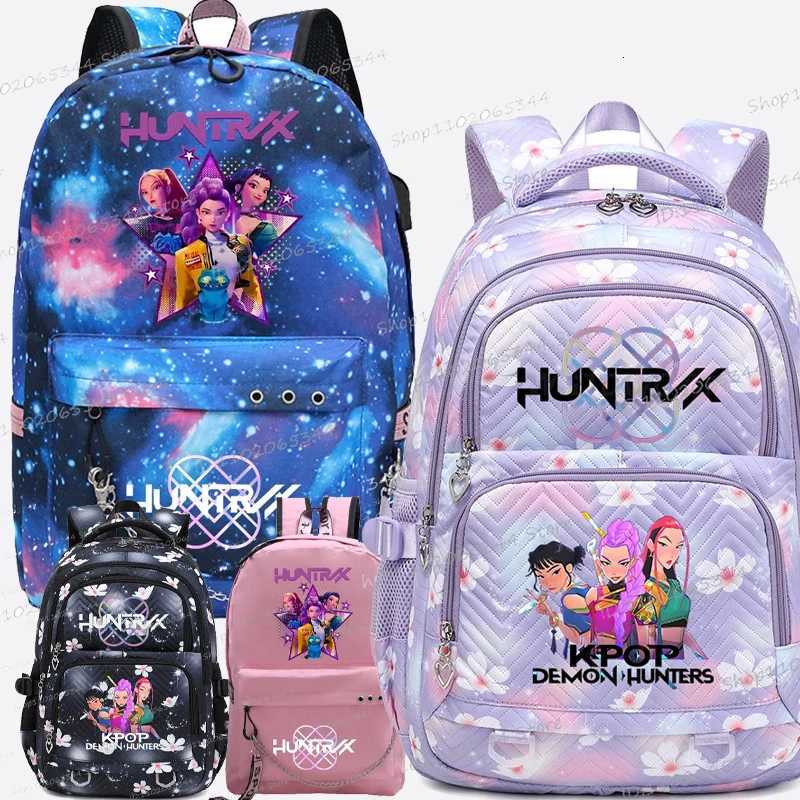 hip hop Anime Cartoon School Backpack Women girls bagpack Large Capacity Laptop Bags Teeneger Cartoon SchoolbagsW251113