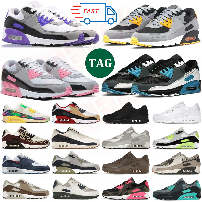 90s Designer Shoes Mens Running Shoes Triple Black White Mesh Leather White Yellow Wolf Grey Moss Green Volt Obsidain Desert Wolf Navy Women Trainer Sport sneakers